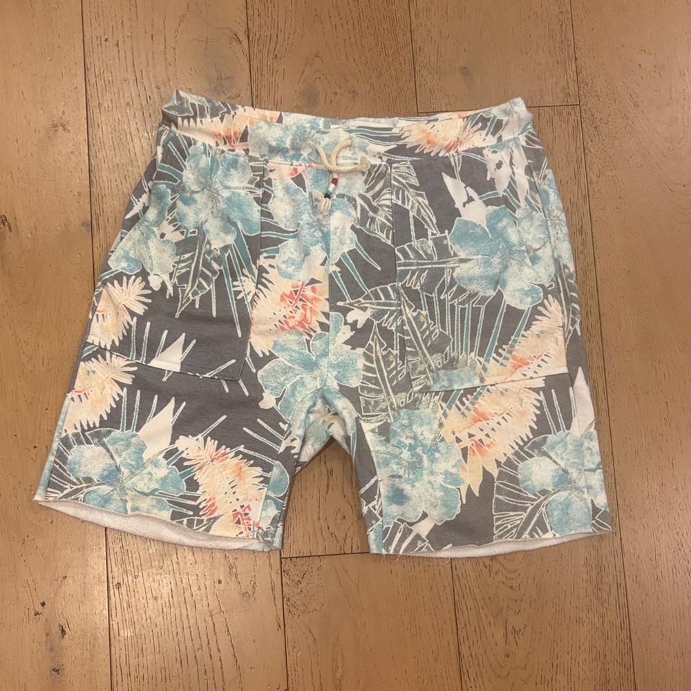 Sol Angeles Blue and White Patterned Shorts
